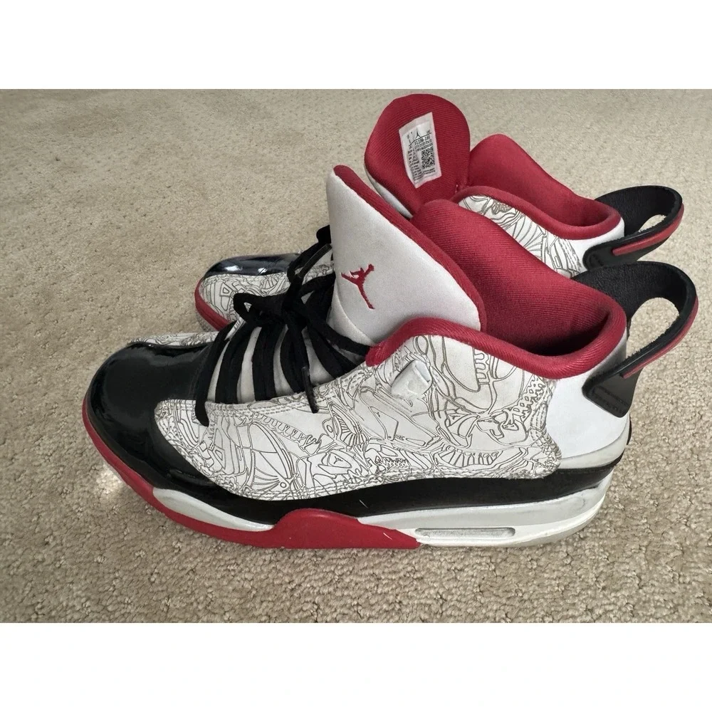 AIR JORDAN Nike Dub Zero Men Chicago Red White Sneakers Shoes (311046-160)Size 8